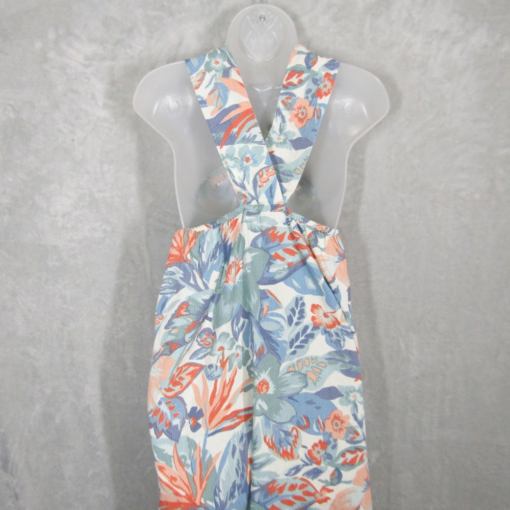 Faherty Womens S Floral Bay Twist Dress Halter Neck Sleeveless Blossom Paradise - Picture 8 of 14